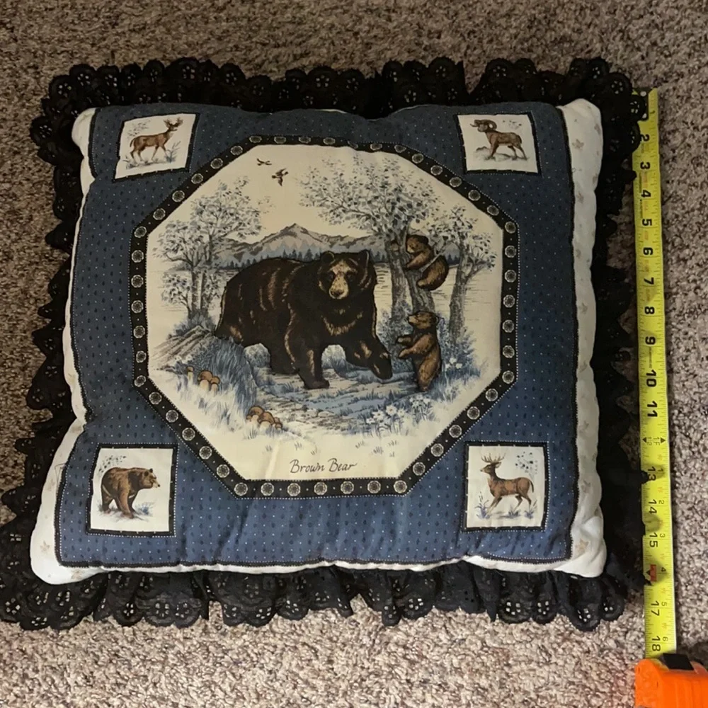 Rustic/Deer/Bear/Pillows-18”x17”(2)